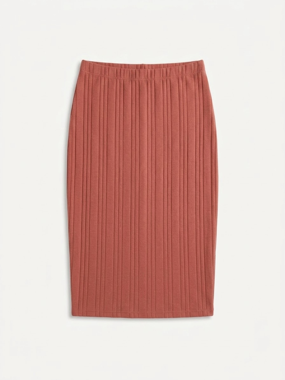 Ribbed Knit Pencil Skirt Dusty Rose size small